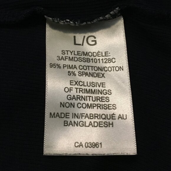 Pima Cotton Dark Navy Blue Soft Ribbed Tank Top - Picture 9 of 13